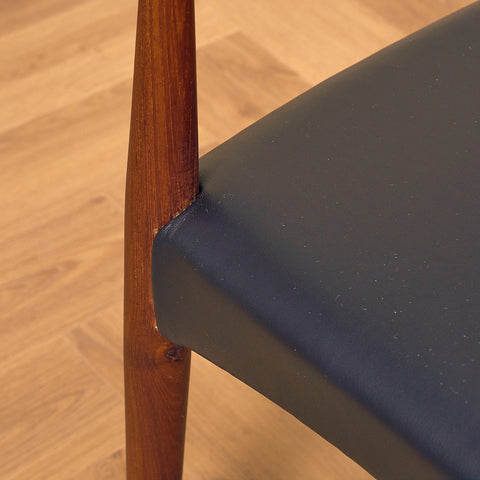 Danish dining chairs in teak by Bernard Peterson and Son