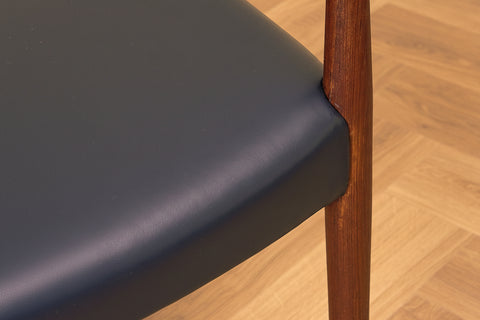 Danish dining chairs in teak by Bernard Peterson and Son