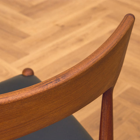 Danish dining chairs in teak by Bernard Peterson and Son
