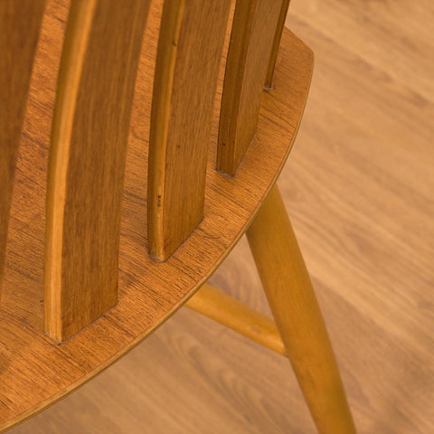 Swedish dining chairs in teak & beech by Jan Hallberg for Edsbyverken, model 'Tallåsen'