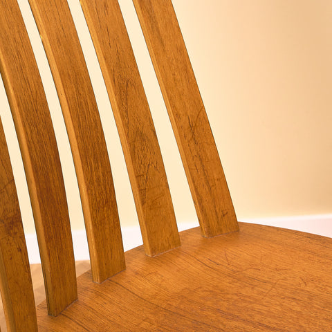 Swedish dining chairs in teak & beech by Jan Hallberg for Edsbyverken, model 'Tallåsen'