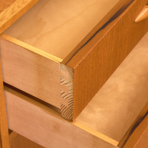 Swedish highboard in teak and oak