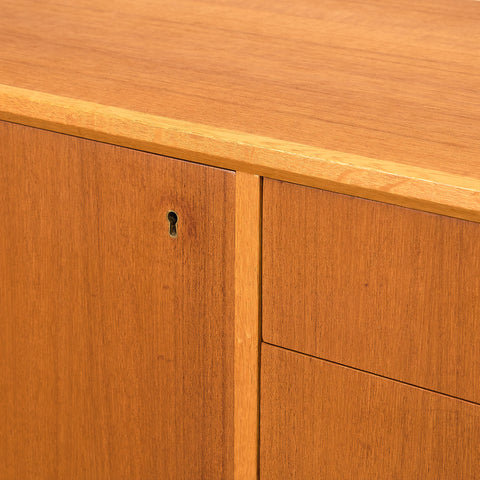 Swedish highboard in teak and oak