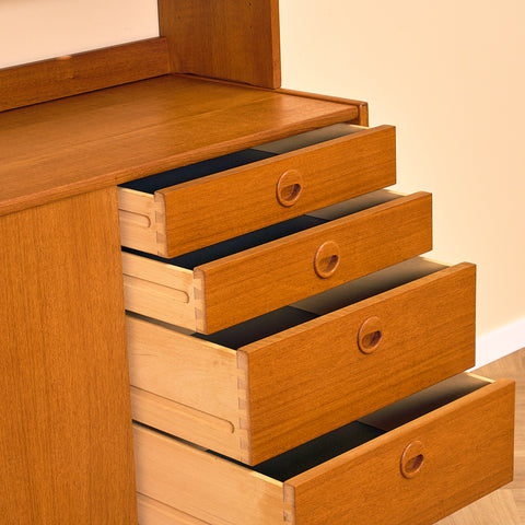 Swedish bookshelf in teak wood