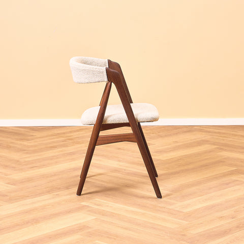 Danish dining chairs in walnut by Th. Harlev for Farstrup