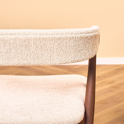 Danish dining chairs in walnut by Th. Harlev for Farstrup