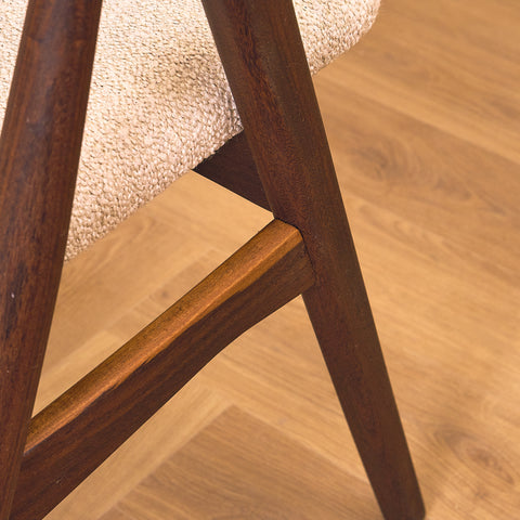 Danish dining chairs in walnut by Th. Harlev for Farstrup