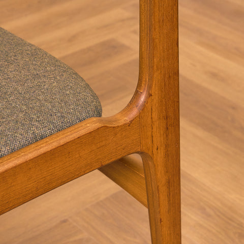 Danish set of 8 dining chairs in teak by Erik Buch for Nova Stolefabrik