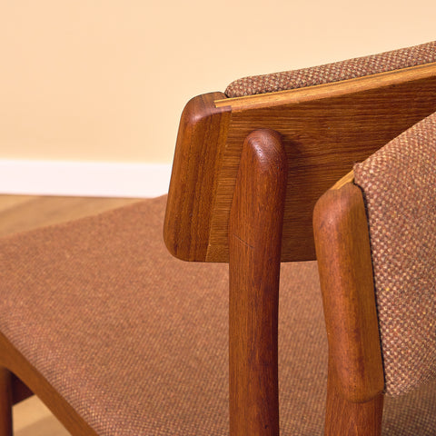 Danish dining chairs in teak, model 'Stol nr4', by Thorsø Stole- och Møbelfabrik