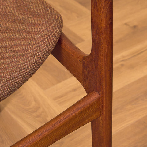 Danish dining chairs in teak, model 'Stol nr4', by Thorsø Stole- och Møbelfabrik