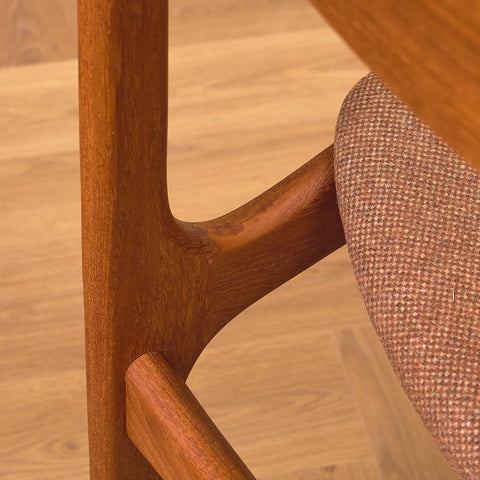 Danish dining chairs in teak, model 'Stol nr4', by Thorsø Stole- och Møbelfabrik