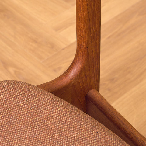 Danish dining chairs in teak, model 'Stol nr4', by Thorsø Stole- och Møbelfabrik