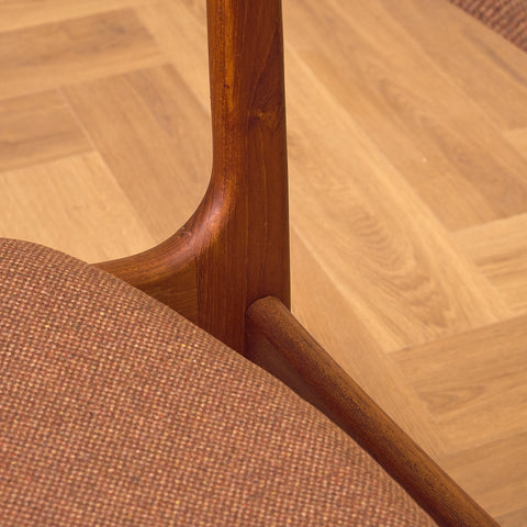 Danish dining chairs in teak, model 'Stol nr4', by Thorsø Stole- och Møbelfabrik