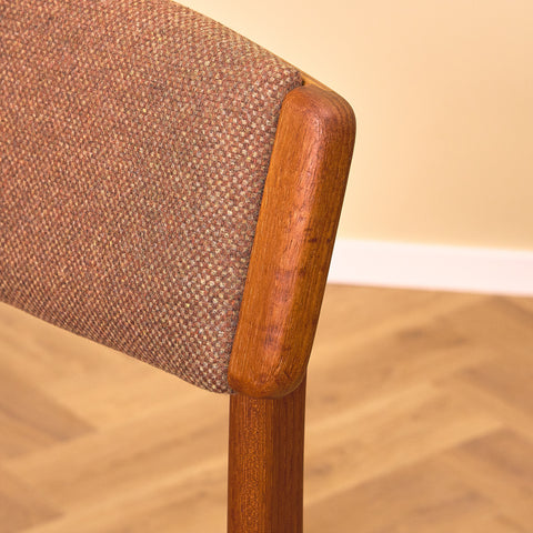 Danish dining chairs in teak, model 'Stol nr4', by Thorsø Stole- och Møbelfabrik
