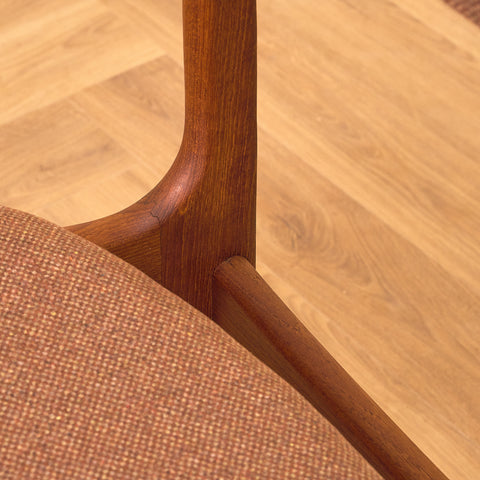 Danish dining chairs in teak, model 'Stol nr4', by Thorsø Stole- och Møbelfabrik