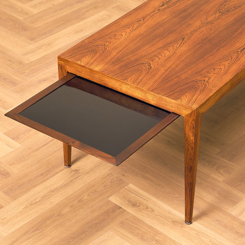 Danish coffee table in Santos rosewood by Severin Hansen for Haslev Møbelfabrik