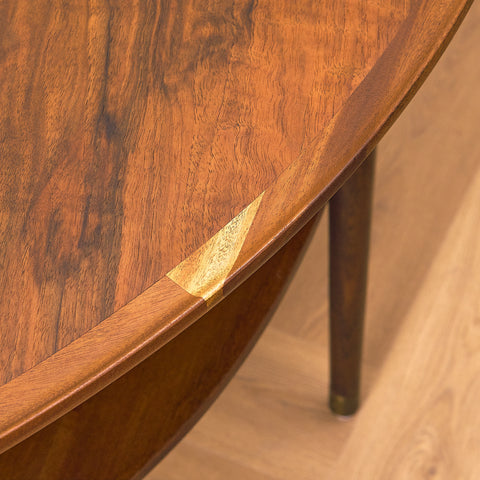 Danish coffee table in walnut and beech by Anton Kildeberg