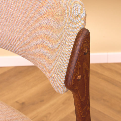 Danish dining chairs in teak, model OD49 by Erik Buch for OD Møbler