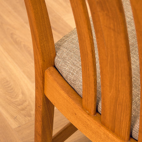 Swedish dining chairs in teak
