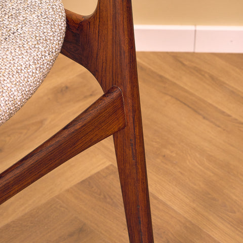 Danish dining chairs in Santos rosewood, model OD49 by Erik Buch for OD Møbler