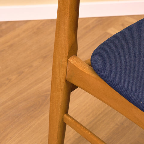 Danish dining chairs in teak and beech