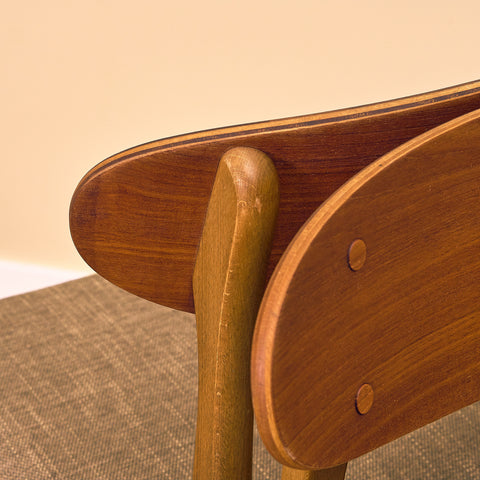 Danish dining chairs in teak and beech