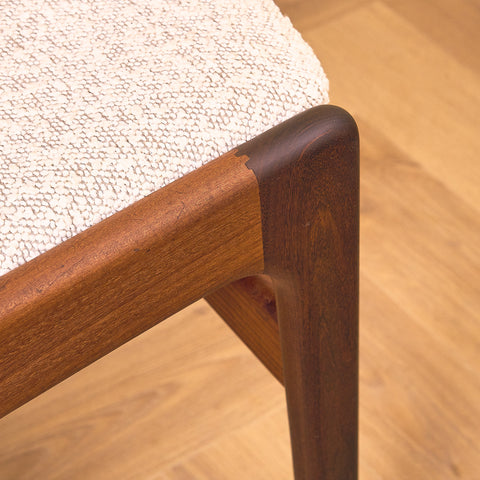 Danish dining chairs in walnut by Erik Buch, model 98