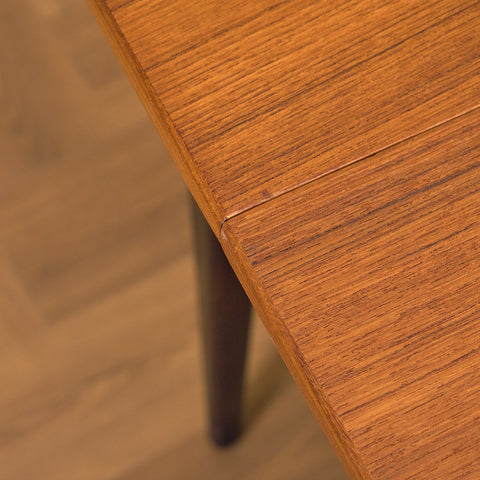 Swedish dining table in teak and beech