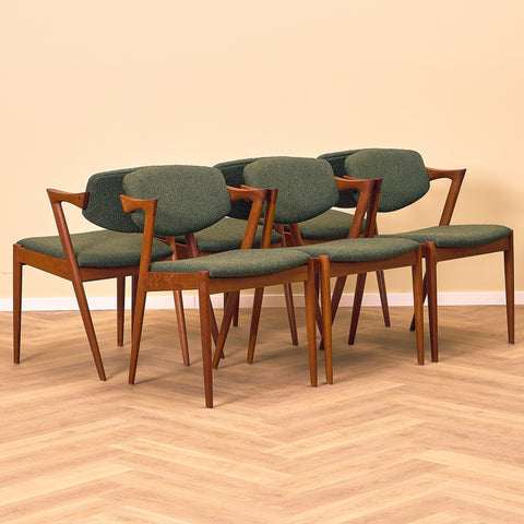 Rare set of 6 dining chairs 'model 42' by Kai Kristiansen for Andersen Møbelfabrik