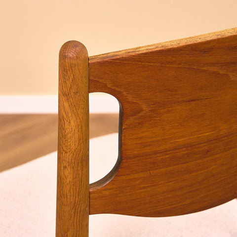 Danish dining chairs in teak and oak, Model 42A by Helge Sibast for Sibast