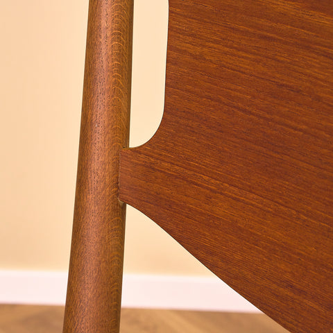 Danish dining chairs in teak and oak, Model 42A by Helge Sibast for Sibast