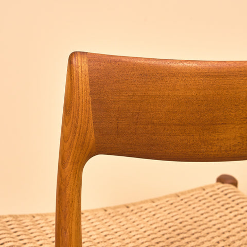 Danish dining chairs in solid teak  model 77, by Niels Otto Møller for J.L. Møllers Møbelfabrik