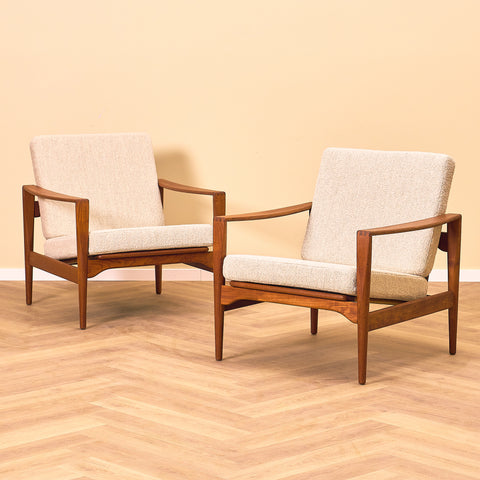 Danish armchairs in solid teak, model 'Lars' by Niels Koefoed for Koefoeds Møbelfabrik