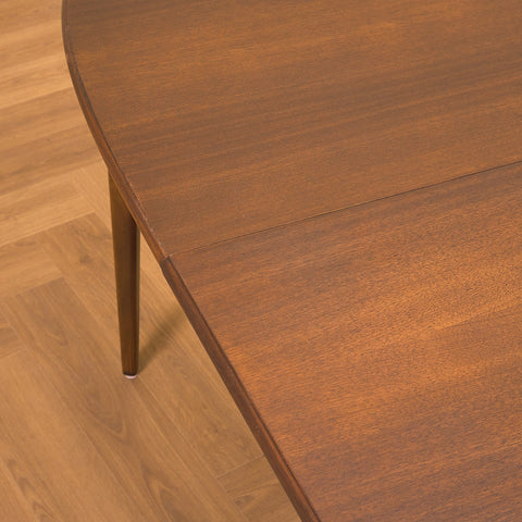 Swedish oval dining table in teak and beech by Svante Skogh, model "Vindö"