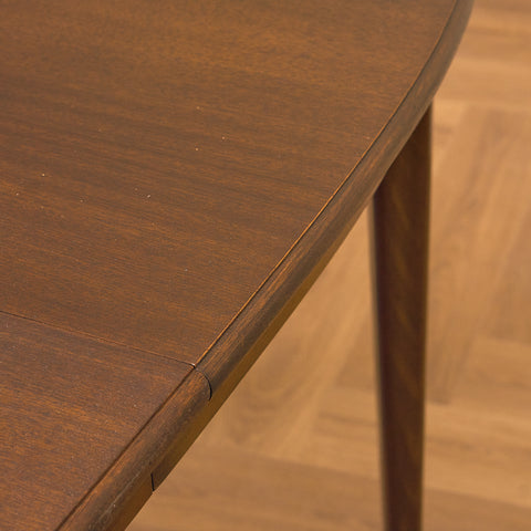 Swedish oval dining table in teak and beech by Svante Skogh, model "Vindö"