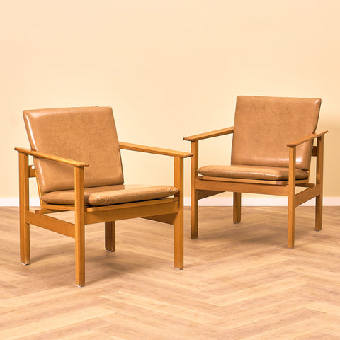 Swedish armchairs in oak