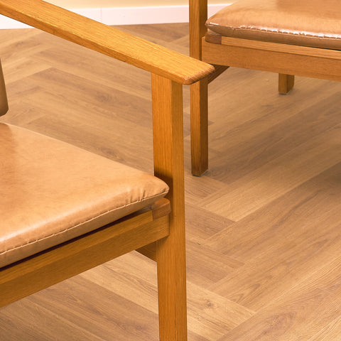 Swedish armchairs in oak