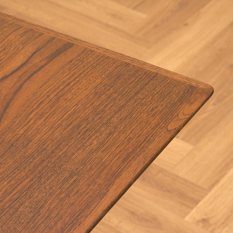 Danish square dining table in teak and oak