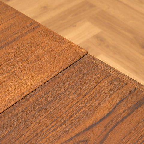 Danish square dining table in teak and oak