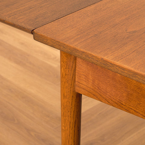 Danish square dining table in teak and oak