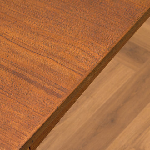 Danish square dining table in teak and oak