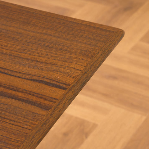 Danish square dining table in teak and oak