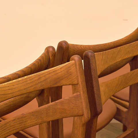 Danish dining chairs in solid oak by Vamo Sønderborg