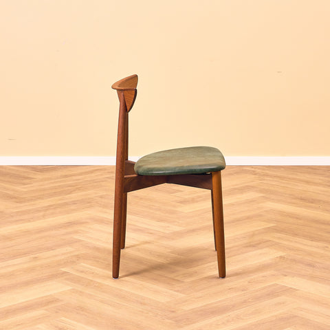 Danish dining chairs in teak by Harry Østergaard for A/S Randers Møbelfabrik