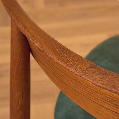 Danish dining chairs in teak by Harry Østergaard for A/S Randers Møbelfabrik