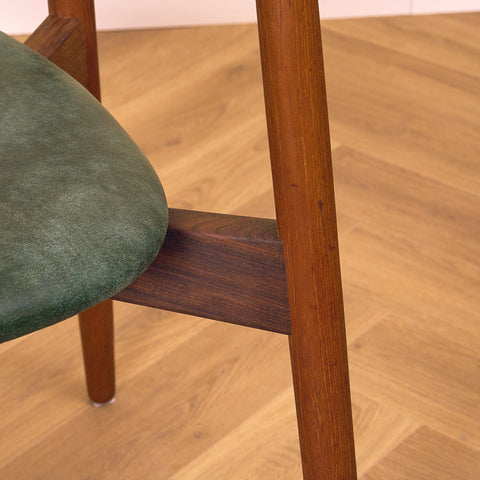 Danish dining chairs in teak by Harry Østergaard for A/S Randers Møbelfabrik