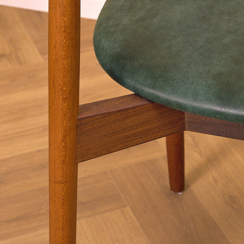 Danish dining chairs in teak by Harry Østergaard for A/S Randers Møbelfabrik