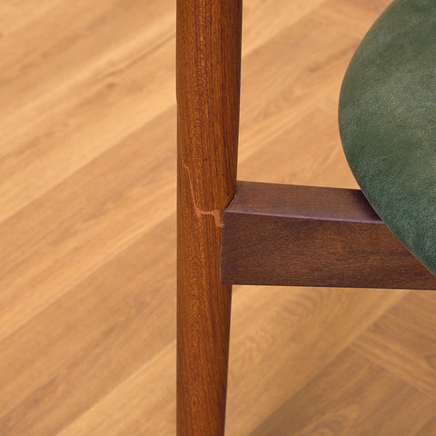 Danish dining chairs in teak by Harry Østergaard for A/S Randers Møbelfabrik