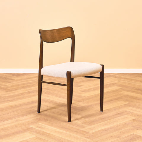 Danish dining chairs in stained teak