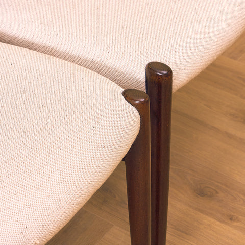 Danish dining chairs in stained teak